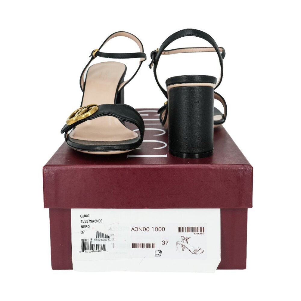 Gucci GG Marmont Leather Mid-heel Sandals - Picture 5 of 11